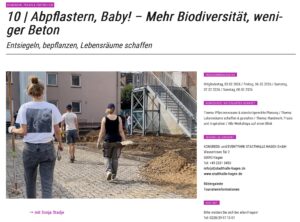 Screenshot zu meinem Workshop auf der Seite der Naturgartentage 2026